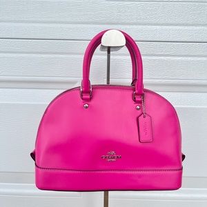 NWT Coach F27694 Mini Sierra Satchel Smooth Leather Bright Fuchsia Pink